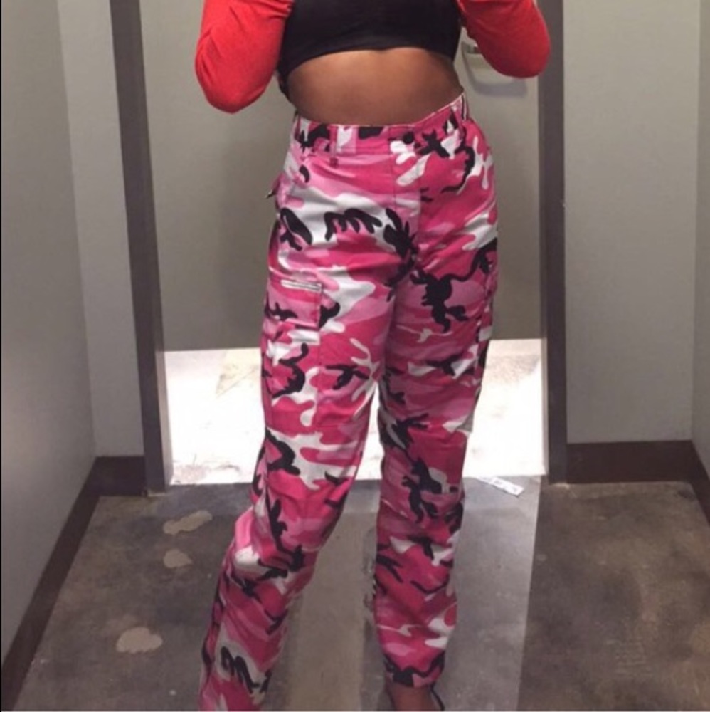 Pink camo pants